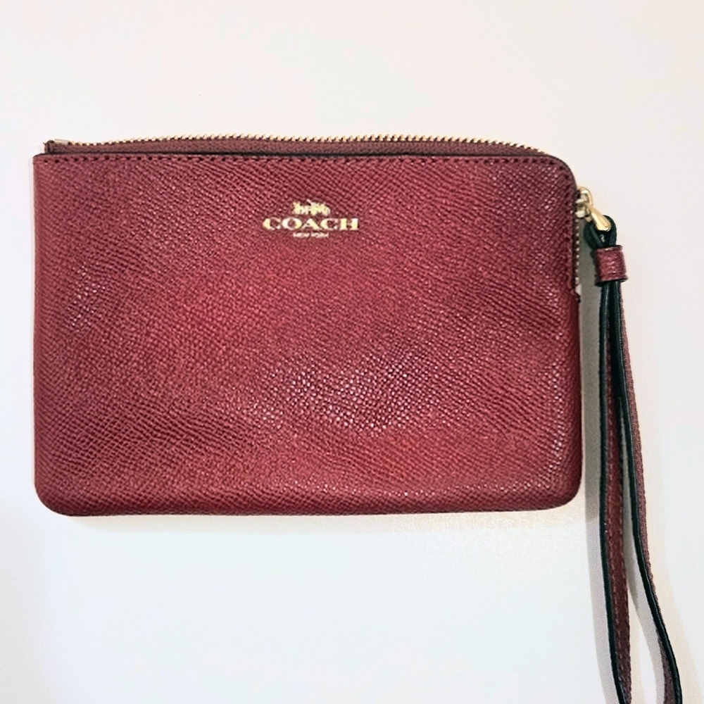Coach Red Zip Wristlet